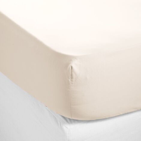 Drap Housse 140x200 cm MADURA - Crème - CELIANE