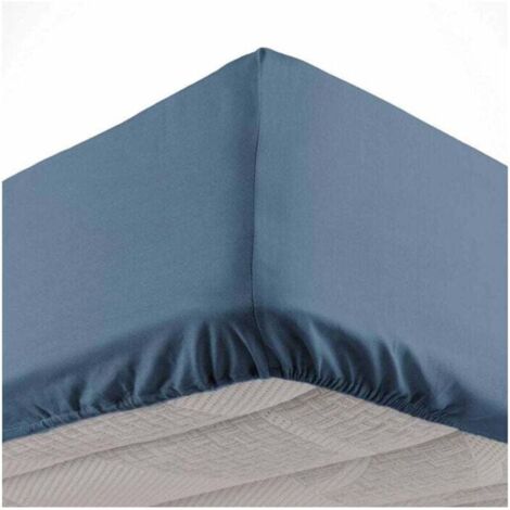 Drap Housse 150x200cm Bleu