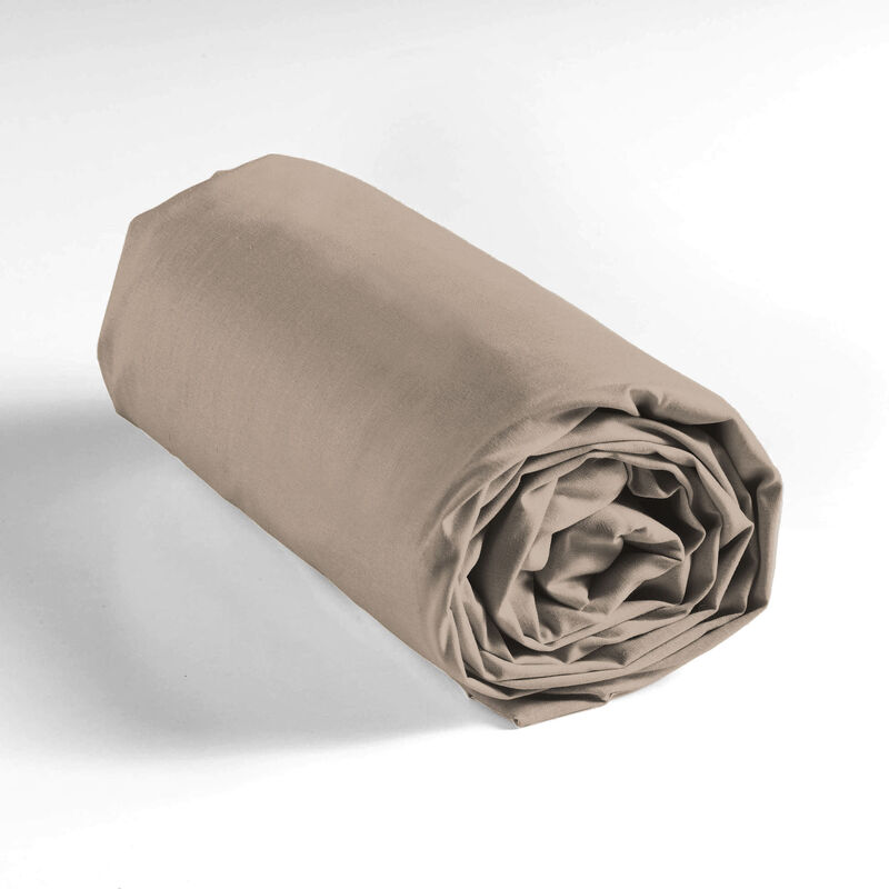 Douceur D'intérieur - Drap housse 160 x 200 cm Couleur emotion sable Douceur D'intérieur - Drap housse 160 x 200 cm Couleur emotion sable