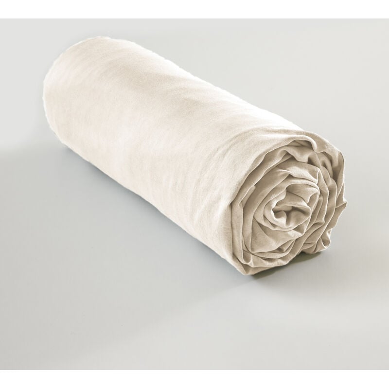 L'effet Papillon - Drap-housse 160 x 200 cm en Lyocell - bonnet 35 cm Lysandre Pampa