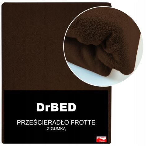 Drap-housse 160 x 200 en éponge élastique durable couleur marron poli