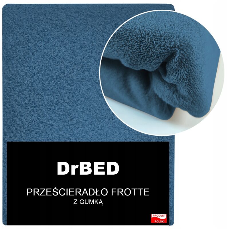 Drap-housse 160x200 éponge épaisse élastique bleu poli
