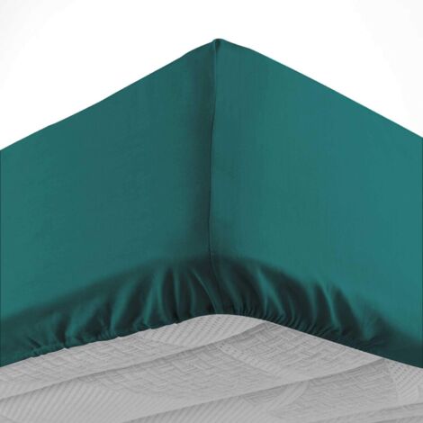 Drap housse 180 x 200 cm 100% coton 57 fils/cm² – Bonnet 30 cm – Confort optimal pour matelas standard – Bricoline