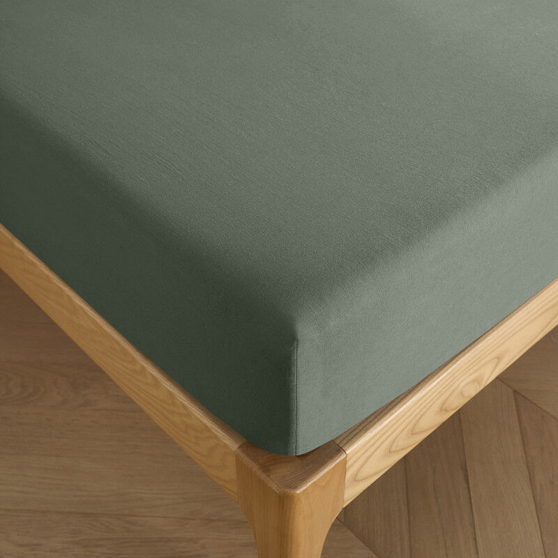 Coton Pur - Drap housse 180 x 200 cm bonnet 30 cm 'Prémium' pour lit 2 places King Size - Prémium Romarin Coton Pur - Drap housse 180 x 200 cm bonnet 30 cm 'Prémium' pour lit 2 places King Size - Prémium Romarin
