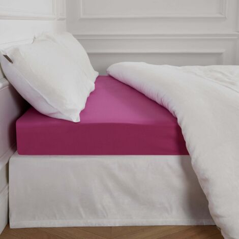 Drap Housse 180x200 cm MADURA - Violet foncé - SQUARE