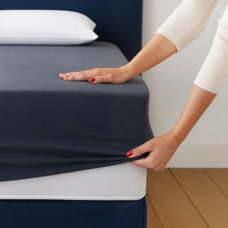 Drap Housse 2 en 1 - Alèse Imperméable intégrée - Coloris Carbone - 160/200 - DODO