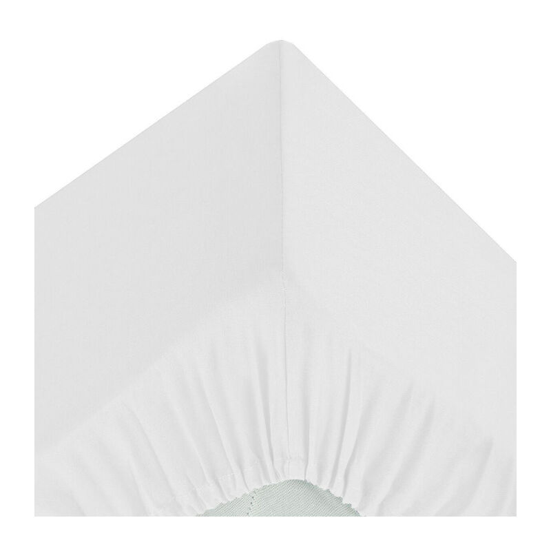 Drap Housse 2 Personnes 'Percale' 180x200cm Blanc Drap Housse 2 Personnes 'Percale' 180x200cm Blanc