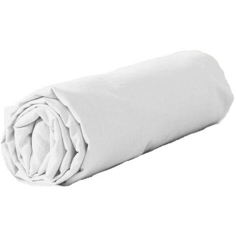 Drap housse 2 places 100% coton lavé bonnet 25 cm grande taille