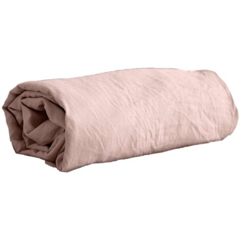 Drap housse 2 places 100% microfibre lavée bonnet 28 cm