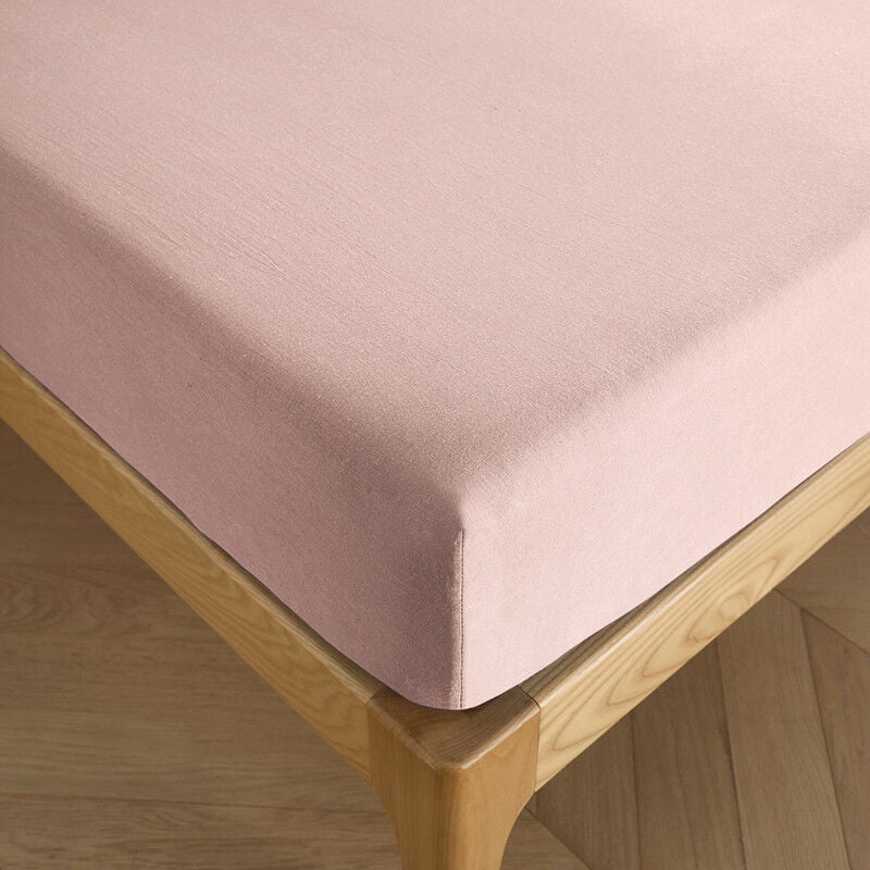 Drap housse 200 x 200 cm bonnet 30 cm 'Prémium' pour lit 2 places King Size - Prémium Rose Dragée