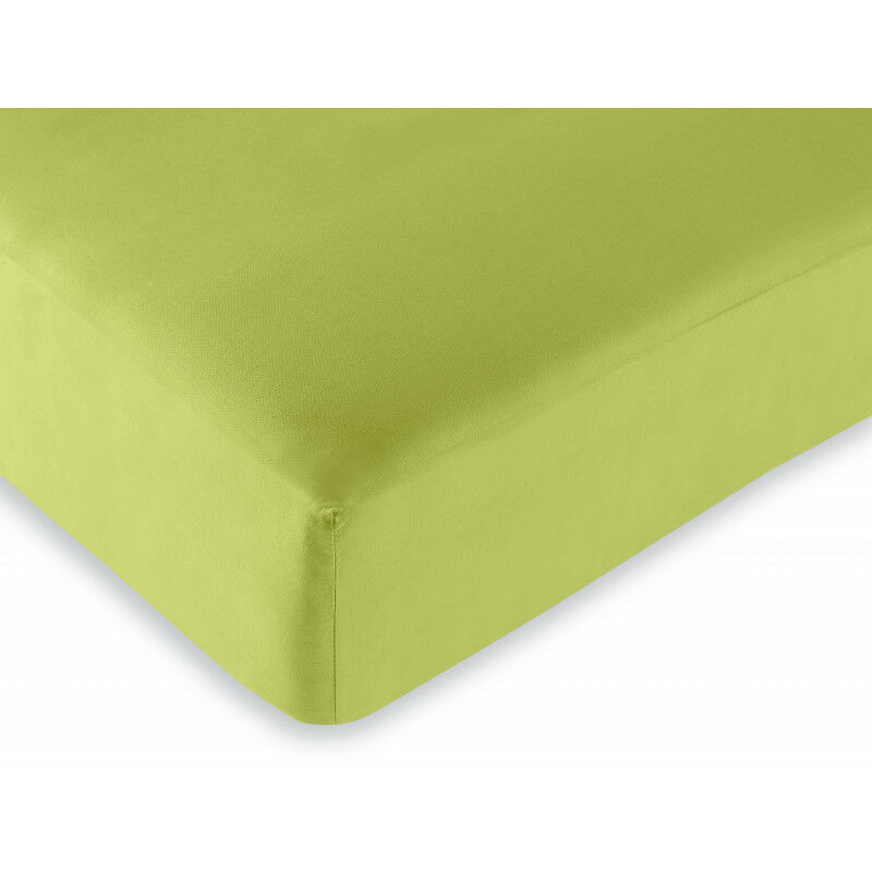 Univers D � Cor - Drap housse 57 fils/cm² - 160 x 200 cm - Anis