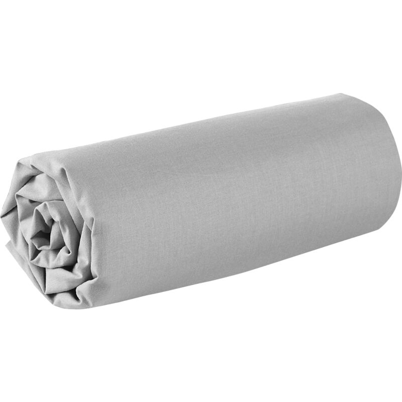 Doulito - Drap housse - 80 x 200 cm - 100% coton - 57 fils - France - Gris