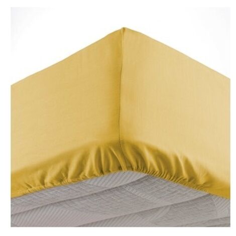 Drap housse 90 x 190 cm bonnet 30 cm Microfibre Oscar Miel