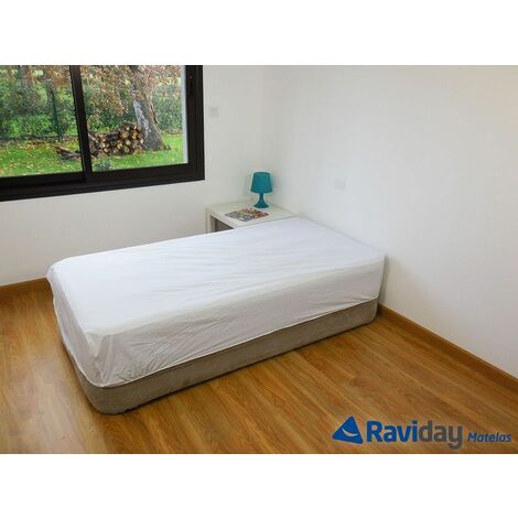 Drap housse 90 x 190 cm pour matelas gonflable 1 place – Structure élastique – Lavable à 90°C – Composition 50% coton / 50% polyester – Raviday