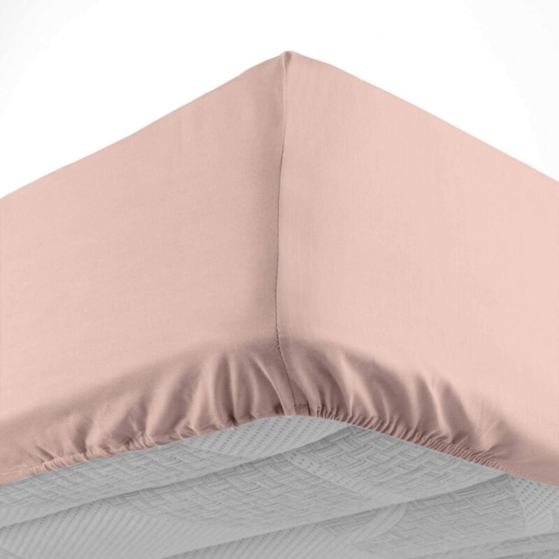 Douceur D'intérieur - Drap housse 140x190 cm - Bonnet 30 cm - 100% coton Douceur D'intérieur - Drap housse 140x190 cm - Bonnet 30 cm - 100% coton
