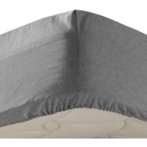 Drap Housse "Actually" 140x190cm Gris