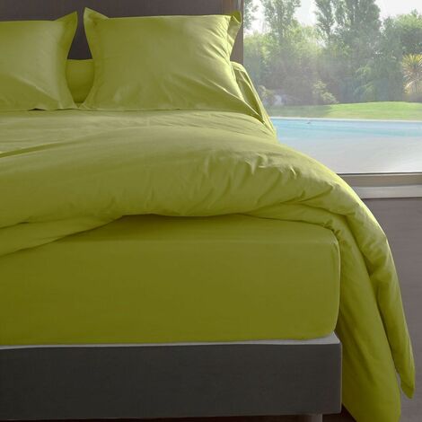 Drap housse Bambou en percale de coton 160 x 200 x 30 cm