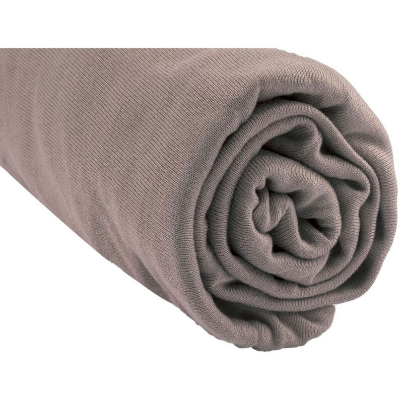 Bbla - Drap housse Bambou lit deux places 140x190 / 140x200 cm - Taupe