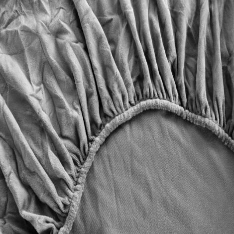 Drap-housse « BEAR » 220x200+28 gris