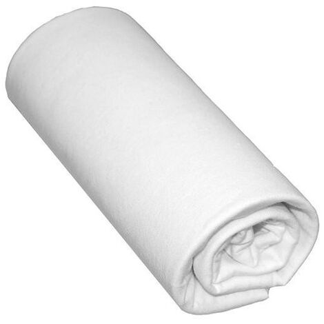Drap housse bébé 100% coton blanc 60x140 - bonnet 15 cm