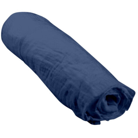 Drap Housse Bébé "Extensible" 70x140cm Bleu Foncé