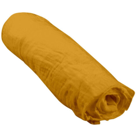 Drap Housse Bébé "Extensible" 70x140cm Moutarde