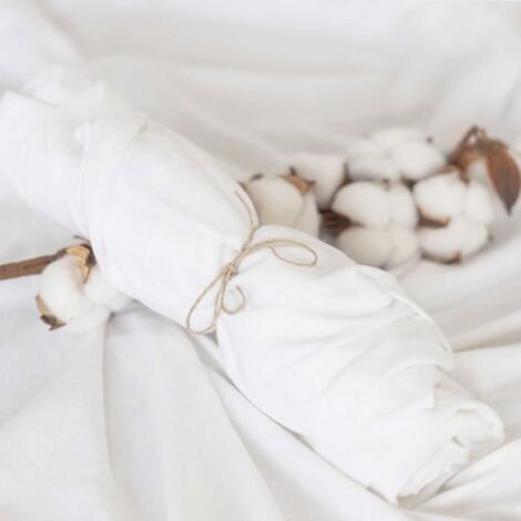 Drap housse bio bébé Blanc 70x140 cm