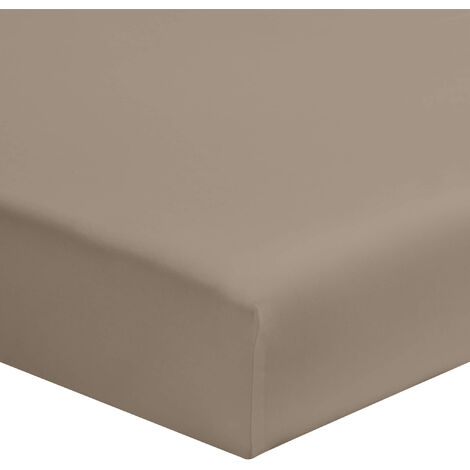 Drap housse biscuit 100% coton bonnet 30 cm 120x190 cm