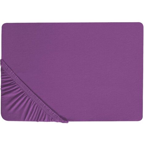 Drap-housse Classique Bordure Élastique 90 x 200 cm en Coton Violet Janbu