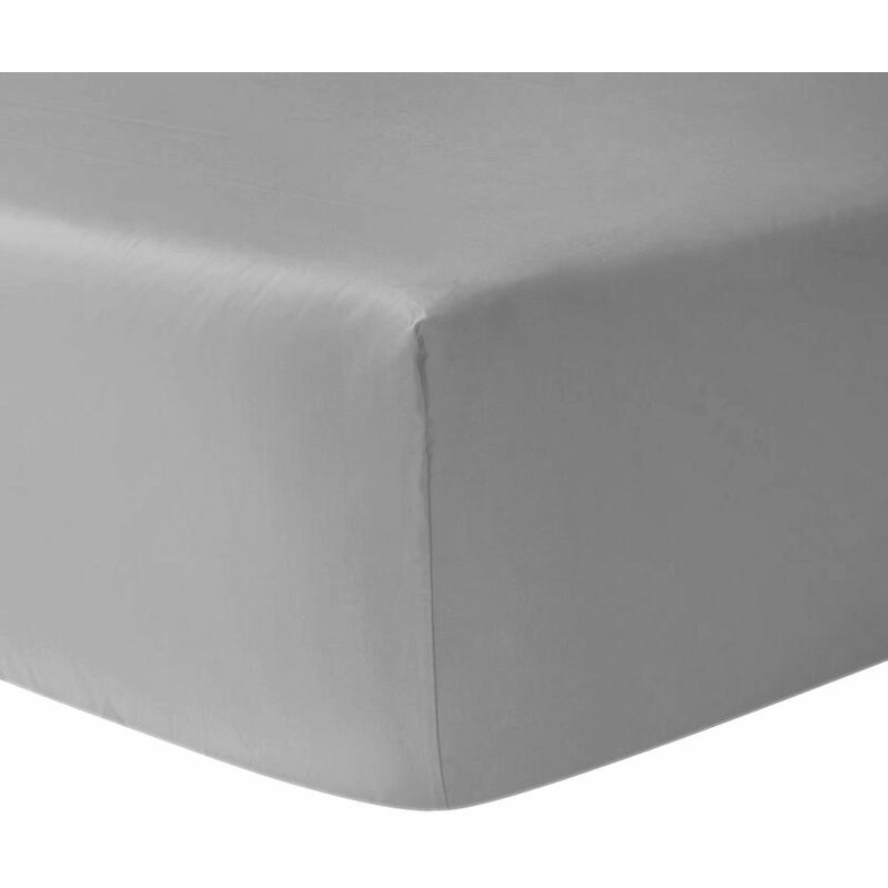 Umberto Ravelli - Drap housse coton 140 x 190 cm - Gris Claire