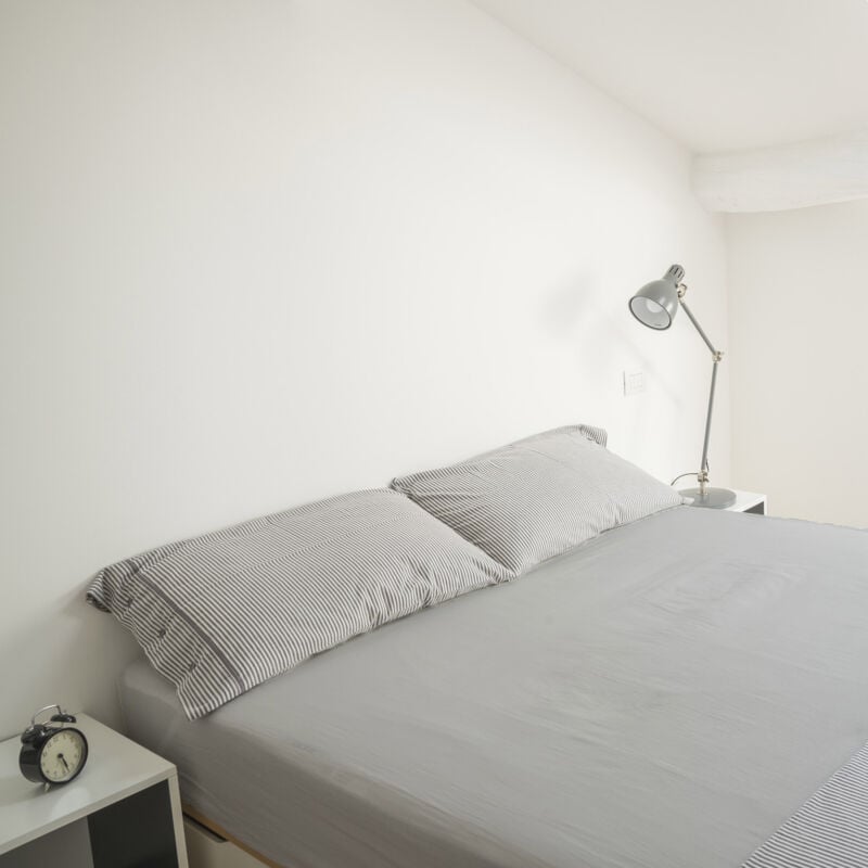 Terre De Nuit - Drap housse gris mastic 100% coton bonnet 30 cm 120x200