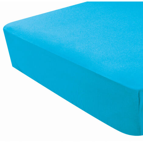 Drap housse coton certifié Oeko tex Turquoise 70x140 cm