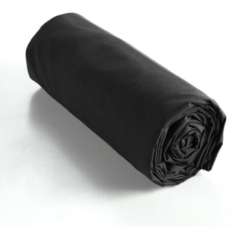 Drap housse coton luxe 180 x 200 cm bonnet 30 cm Ambre Noir