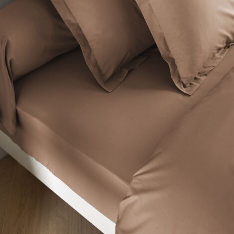 Drap housse coton percale bonnet 30 cm Dune 160x200 - SOMEO - MORPHEE
