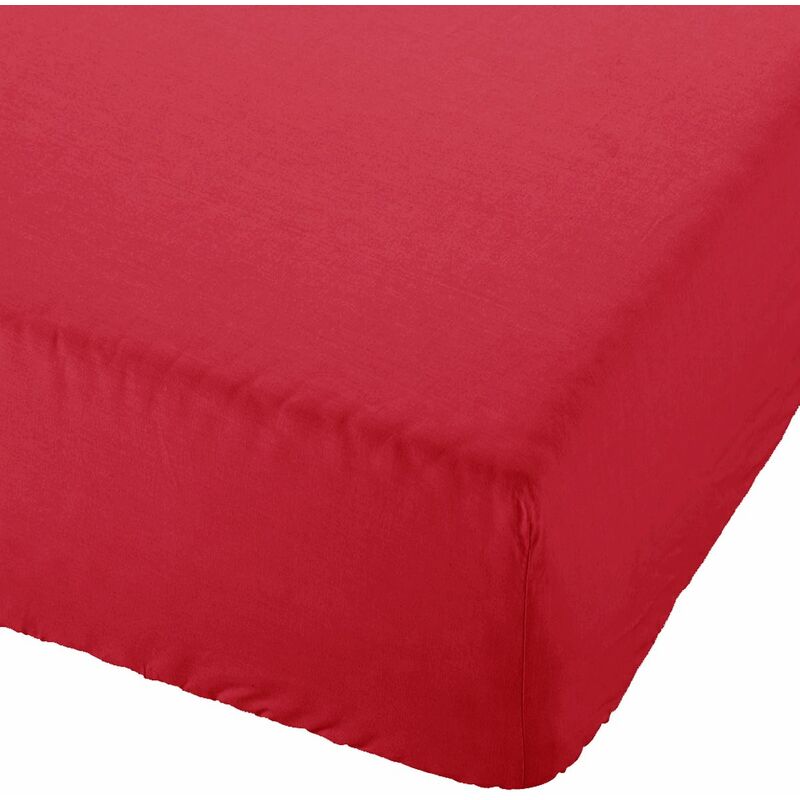 Stof - Drap housse uni 140 x 190 cm - Rouge Stof - Drap housse uni 140 x 190 cm - Rouge