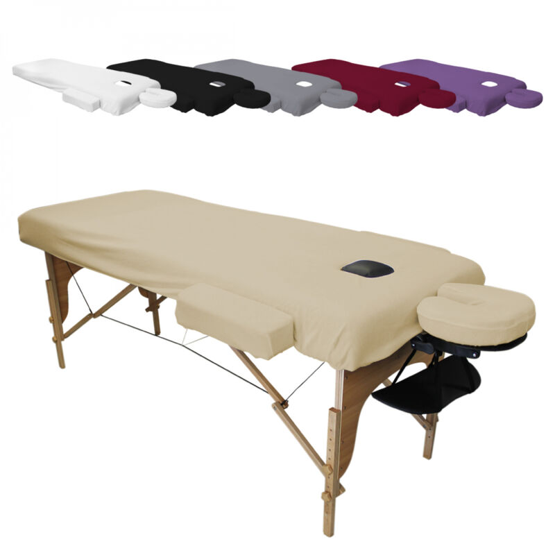 Kit complet de housses pour table de massage - Confort Plus - Éponge - Beige - Vivezen