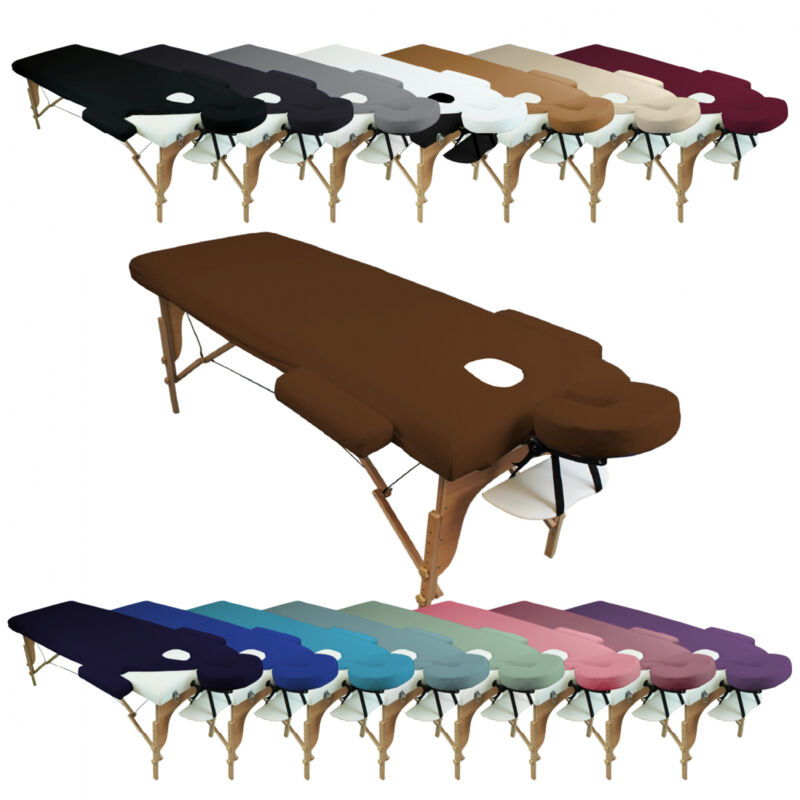 Kit complet de housses pour table de massage - Éponge - Marron foncé - Vivezen