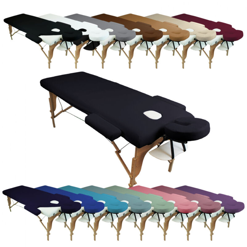 Kit complet de housses pour table de massage - Éponge - Gris anthracite - Vivezen