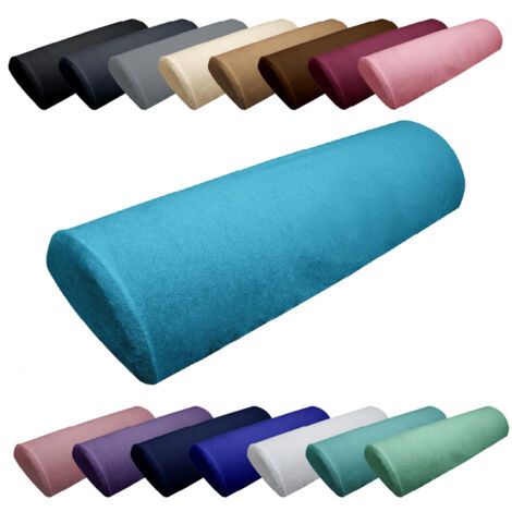 Drap housse de protection en éponge pour coussin demi-rond 66 cm x 22 cm x 12 cm de table de massage - Bleu turquoise - Vivezen