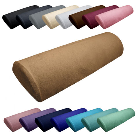 Drap housse de protection en éponge pour coussin demi-rond 66 cm x 22 cm x 12 cm de table de massage - Marron clair  - Vivezen