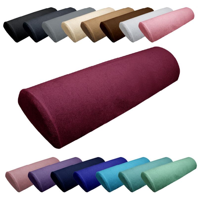Drap housse de protection en éponge pour coussin demi-rond 66 cm x 22 cm x 12 cm de table de massage - Prune - Vivezen