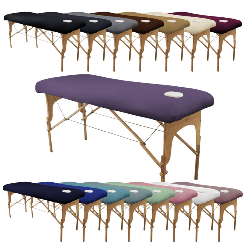 Drap housse de protection en éponge pour table de massage - Violet - Vivezen
