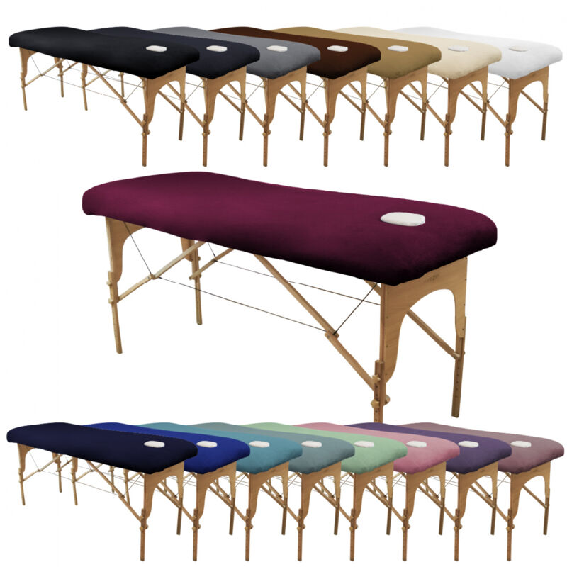 Drap housse de protection en éponge pour table de massage - Prune - Vivezen
