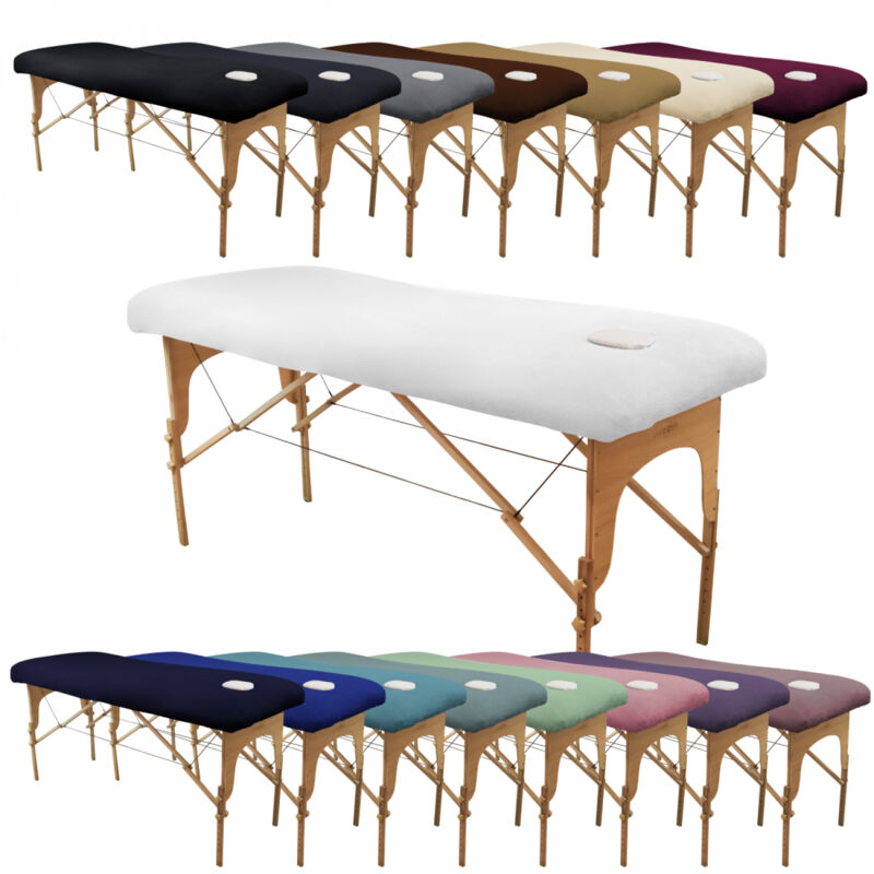 Drap housse de protection en éponge pour table de massage - Blanc - Vivezen