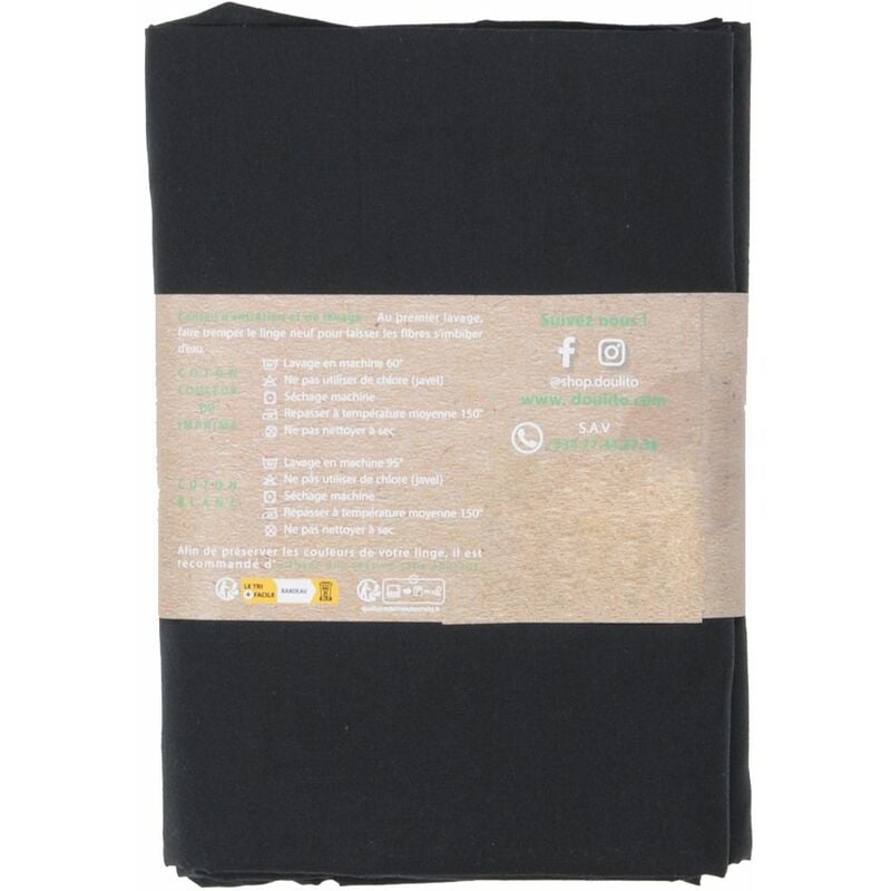 Doulito - Drap housse 200x200 cm - Made in France - Coton