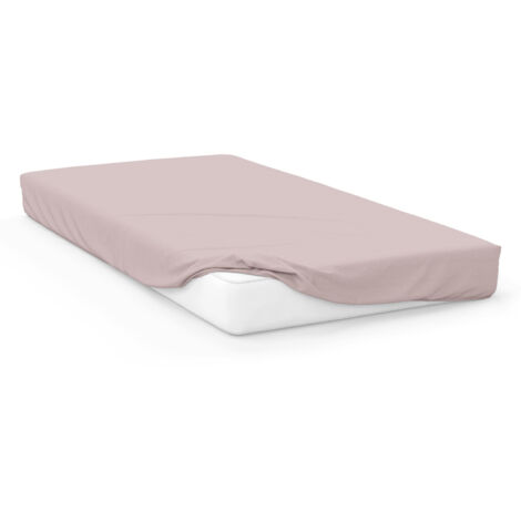 Drap housse en coton 57 fils 60x120 cm BEBE vieux rose, par Soleil d'Ocre