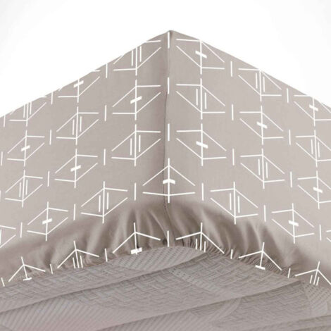 Drap Housse en Coton "Aristide" 140x190cm Naturel