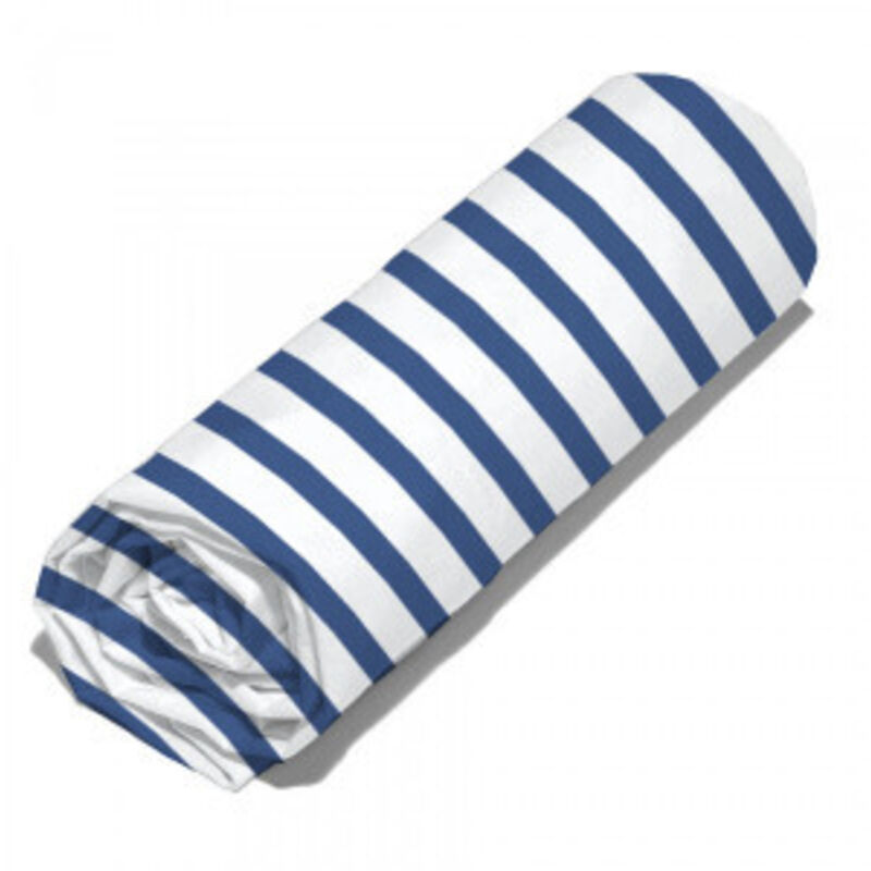 Ac-deco - Drap housse octopus coton bio 57 fils 90x190 cm Bleu Blanc Ac-deco - Drap housse octopus coton bio 57 fils 90x190 cm Bleu Blanc