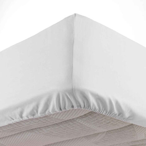 Drap Housse en Coton "Biolina" 140x190cm Blanc
