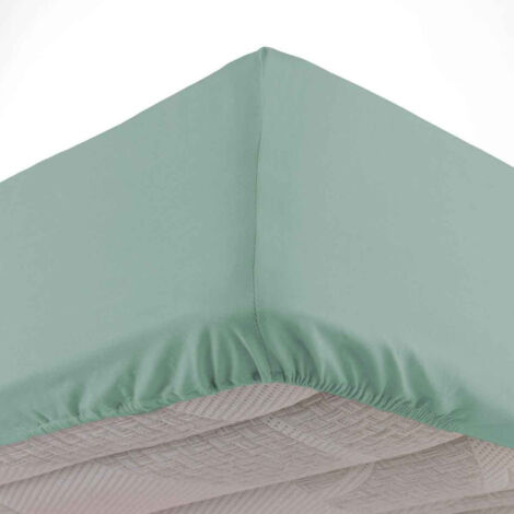 Drap Housse en Coton "Biolina" 140x190cm Sauge
